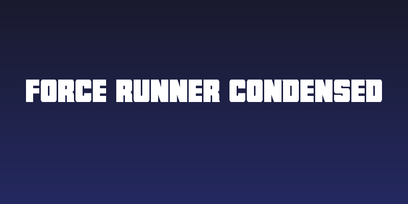 Force Runner Condensed Social Header