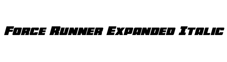 Force Runner Expanded Italic  नि: शुल्क फ़ॉन्ट्स डाउनलोड