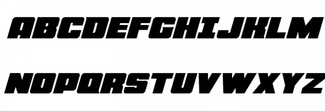 Force Runner Expanded Italic 字体 大写