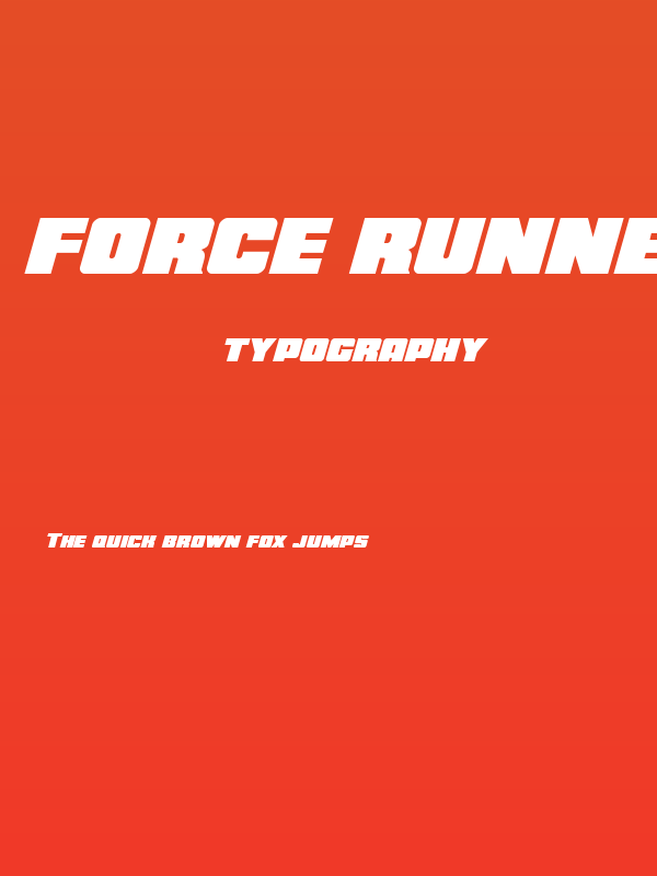Force Runner Expanded Italic Poster