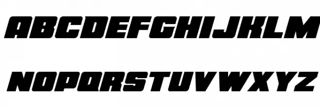 Force Runner Expanded Italic Schriftart Kleinbuchstaben