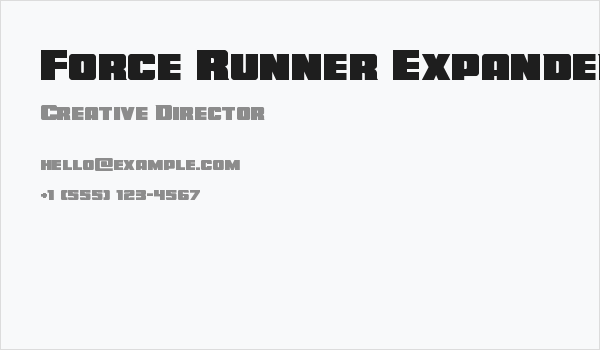 Force Runner Expanded Business Card