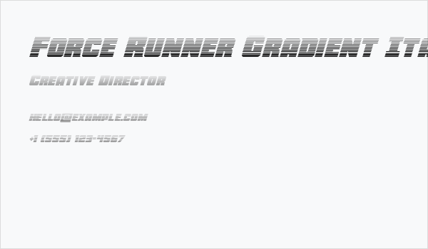 Force Runner Gradient Italic Business Card