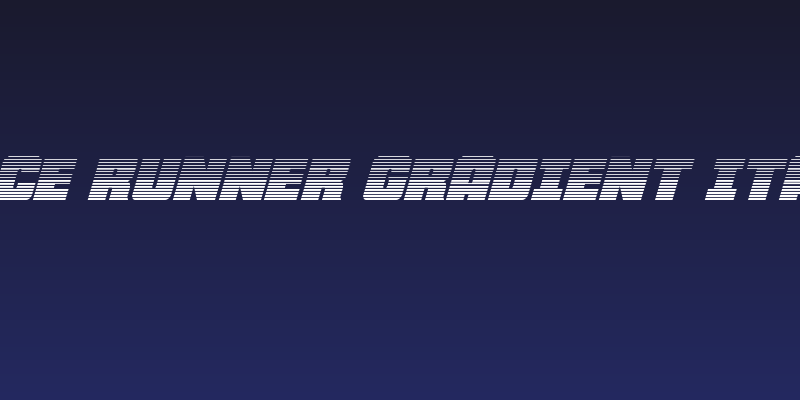 Force Runner Gradient Italic Social Header