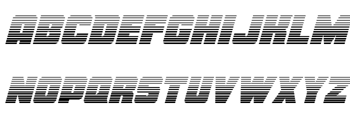 Force Runner Gradient Italic Font LOWERCASE
