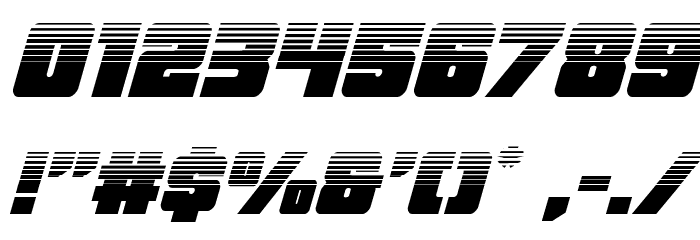Force Runner Halftone Italic Font OTHER CHARS