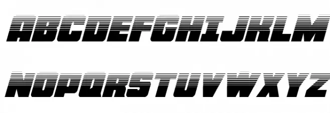 Force Runner Halftone Italic フォント 大文字