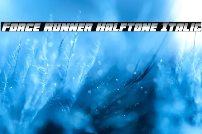 Force Runner Halftone Italic Example 1
