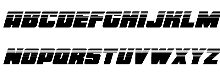Force Runner Halftone Italic Font LOWERCASE