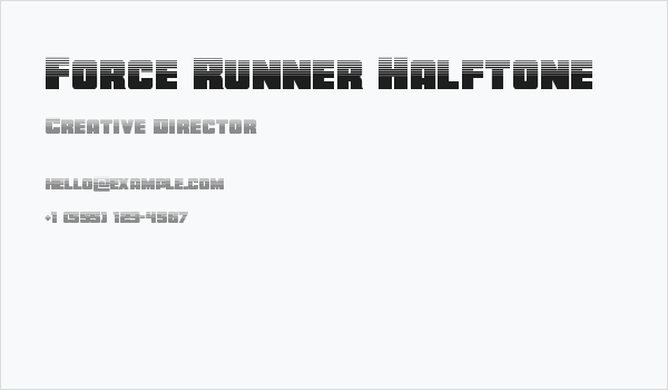 Force Runner Halftone Business Card