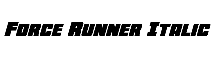 Force Runner Italic  لخطوط تنزيل