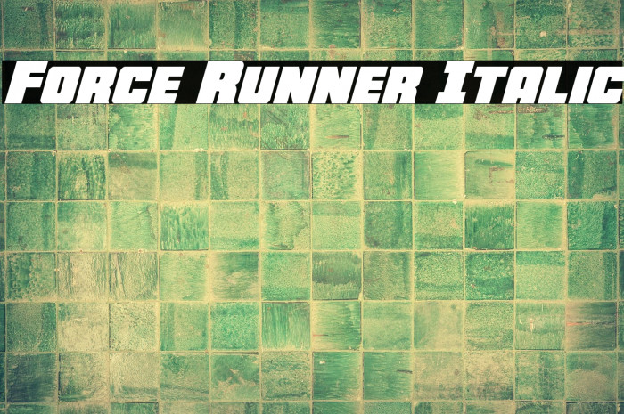 Force Runner Italic Example 1