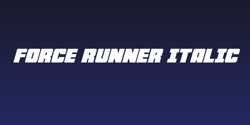 Force Runner Italic Social Header
