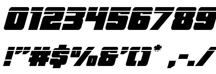 Force Runner Laser Italic Font OTHER CHARS
