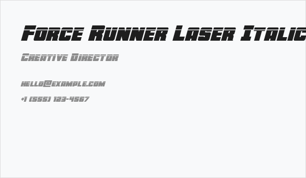 Force Runner Laser Italic Business Card