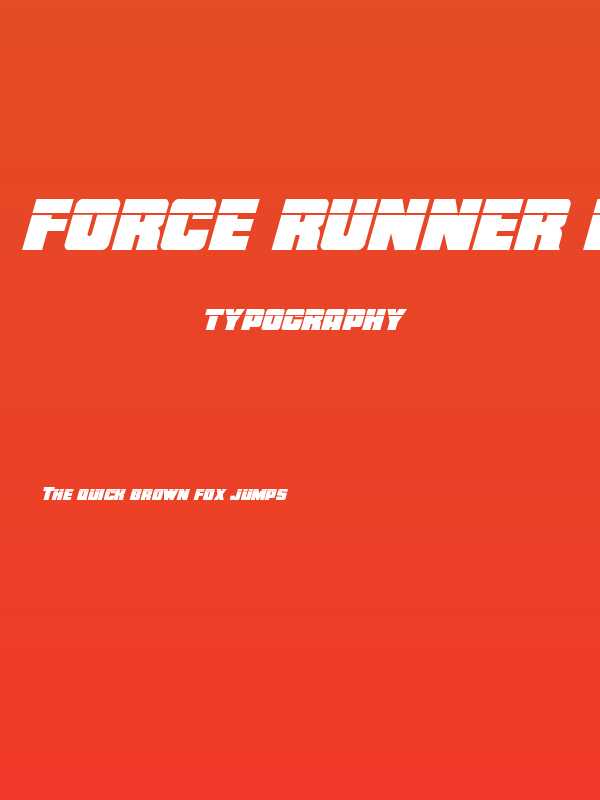 Force Runner Laser Italic Poster