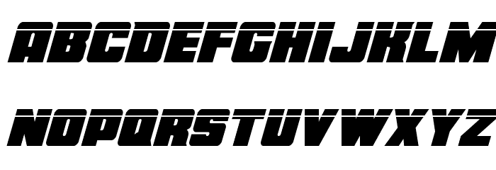 Force Runner Laser Italic Font LOWERCASE