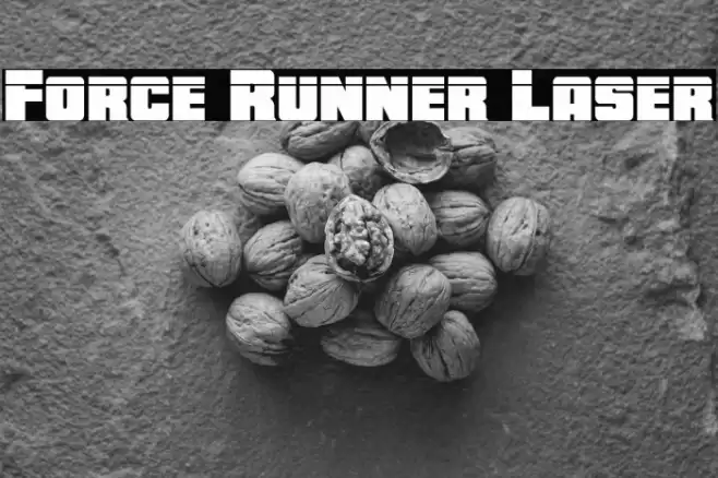 Force Runner Laser Font examples