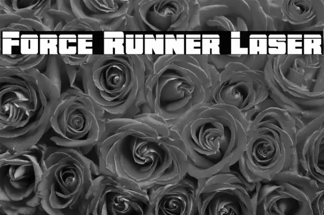 Force Runner Laser Font examples