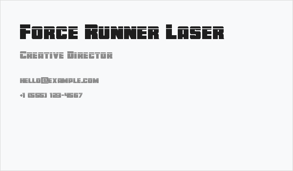 Force Runner Laser Business Card