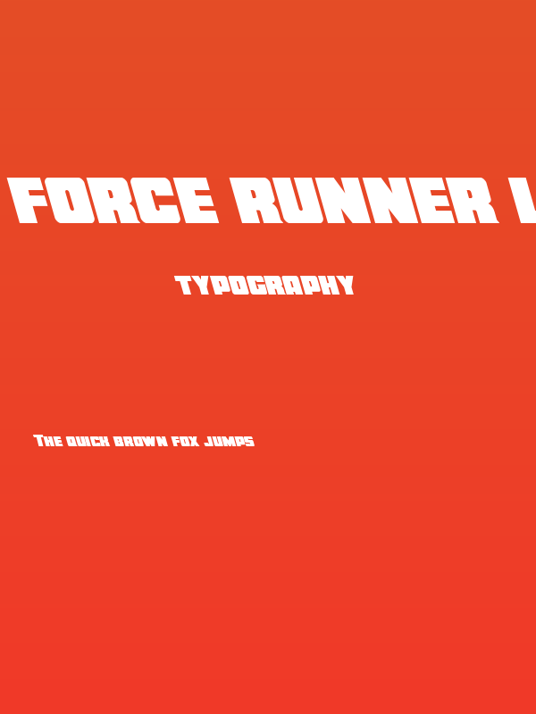 Force Runner Leftalic Poster