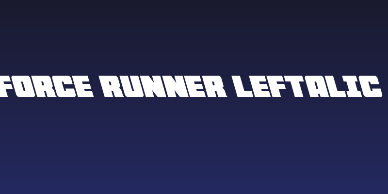 Force Runner Leftalic Social Header