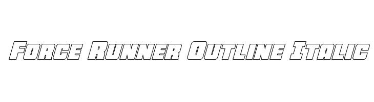 Force Runner Outline Italic  免费字体下载