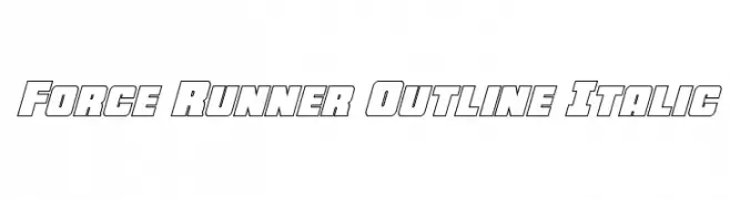 Force Runner Outline Italic  تنزيل الخطوط
