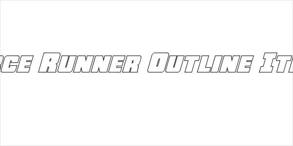 Force Runner Outline Italic Logo
