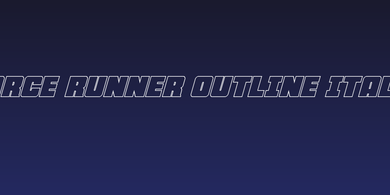 Force Runner Outline Italic Social Header
