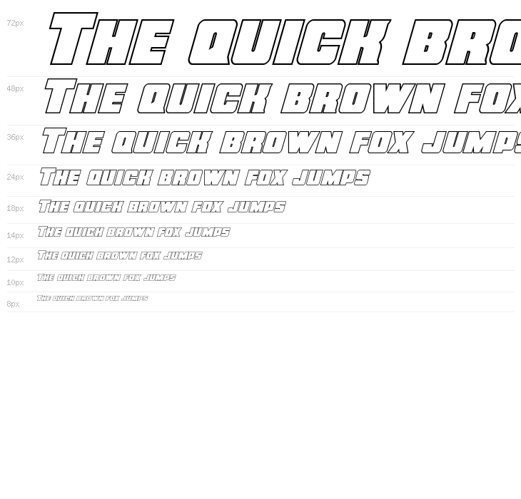 Force Runner Outline Italic Waterfall
