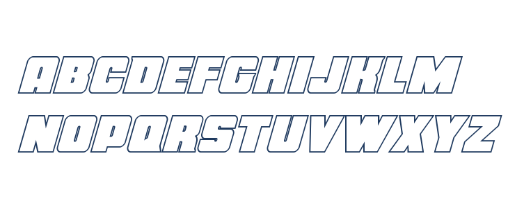 Force Runner Outline Italic Lowercase