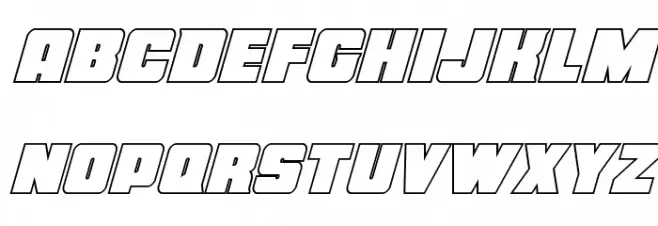 Force Runner Outline Italic Fuentes MINÚSCULAS