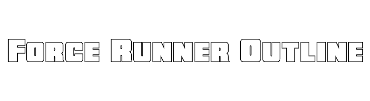 Force Runner Outline  font caratteri gratis