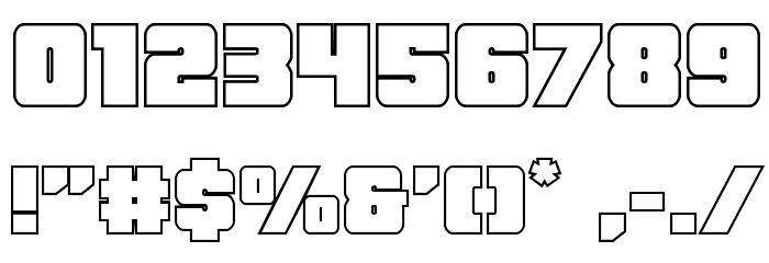 Force Runner Outline Font OTHER CHARS