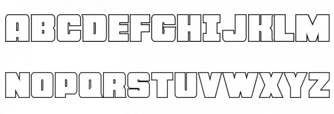 Force Runner Outline خط أحرف كبيرة