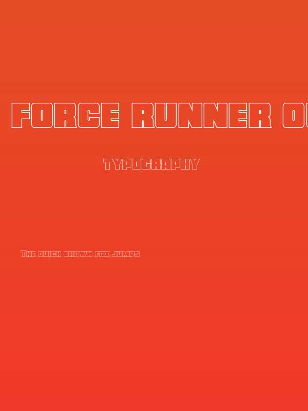 Force Runner Outline Poster
