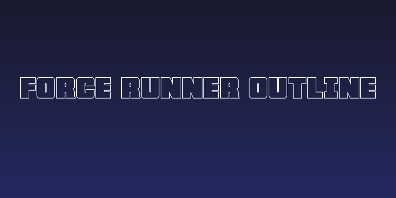 Force Runner Outline Social Header