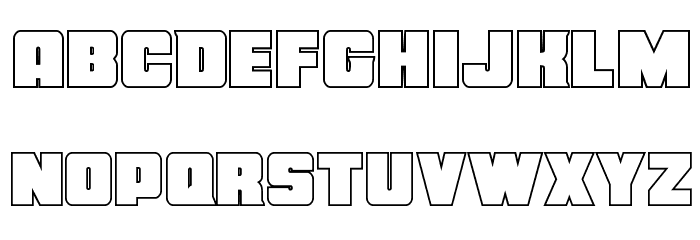 Force Runner Outline Font LOWERCASE