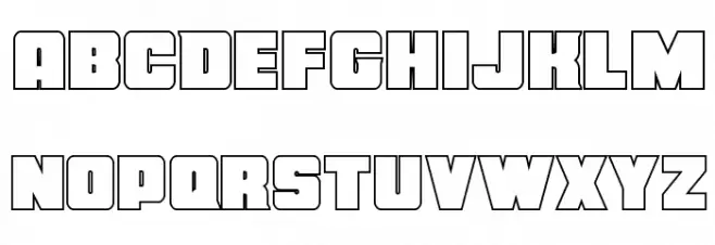 Force Runner Outline Fuentes MINÚSCULAS