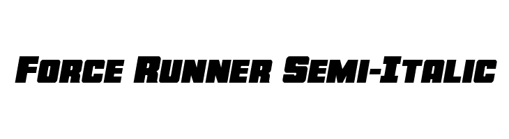Force Runner Semi-Italic  Frei Schriftart Herunterladen