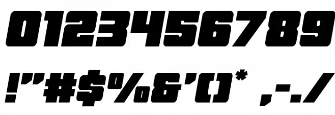 Force Runner Semi-Italic Font OTHER CHARS