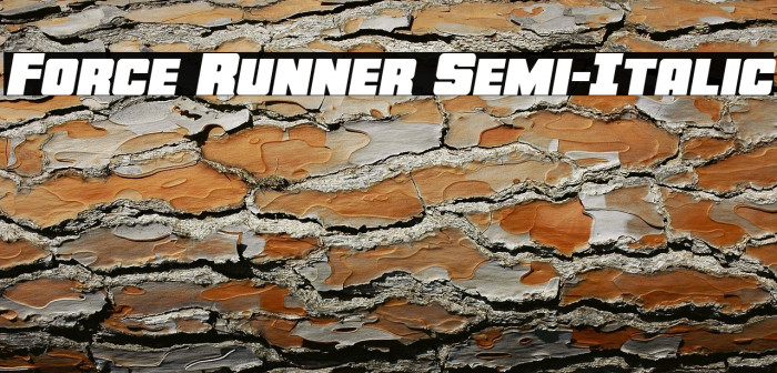 Force Runner Semi-Italic Example 3