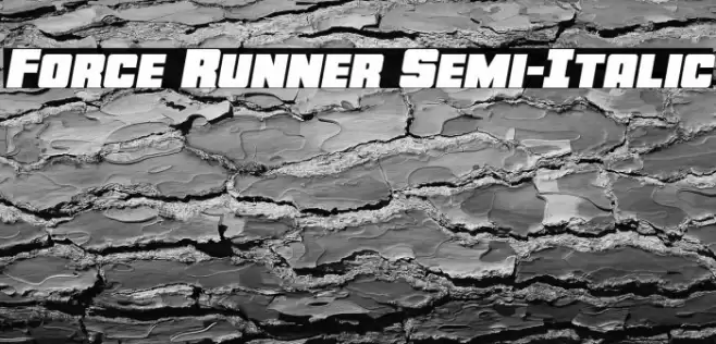 Force Runner Semi-Italic Font examples