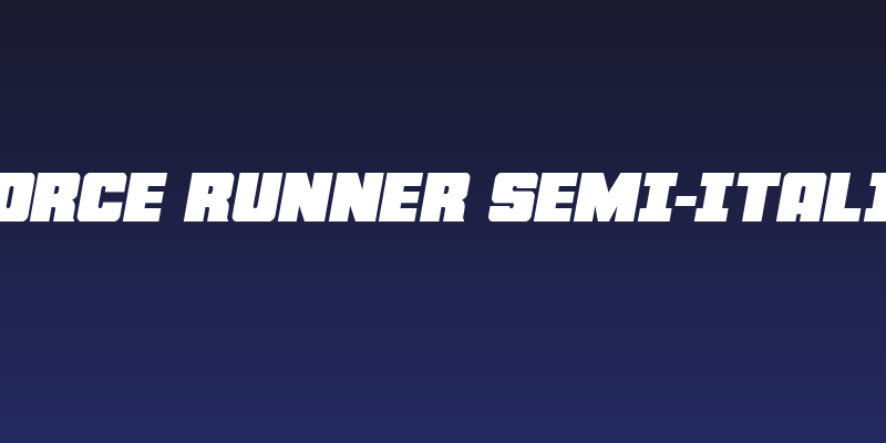 Force Runner Semi-Italic Social Header
