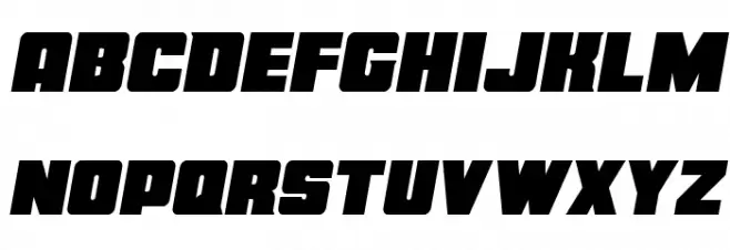 Force Runner Semi-Italic Font LOWERCASE