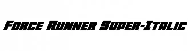 Force Runner Super-Italic  تنزيل الخطوط