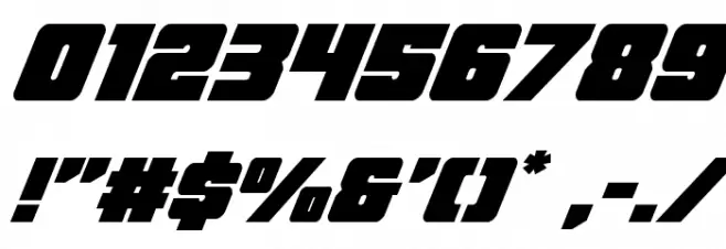 Force Runner Super-Italic Font OTHER CHARS
