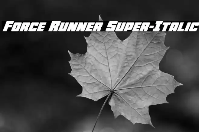 Force Runner Super-Italic Font examples