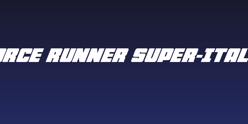 Force Runner Super-Italic Social Header